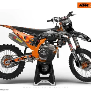 KTM GRAPHICS - EXC/SX / 450 SMR 2023-2024 "Flake" (Zwart/Oranje)