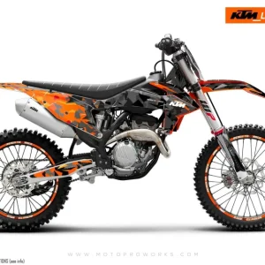 KTM GRAPHICS - EXC/SX "Flake" (Zwart/Oranje)