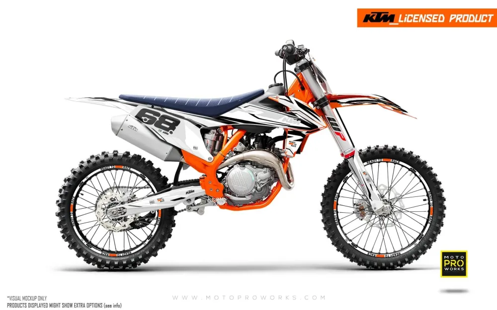 KTM GRAPHICS - EXC/SX "Ripple" (Wit/Zwart)