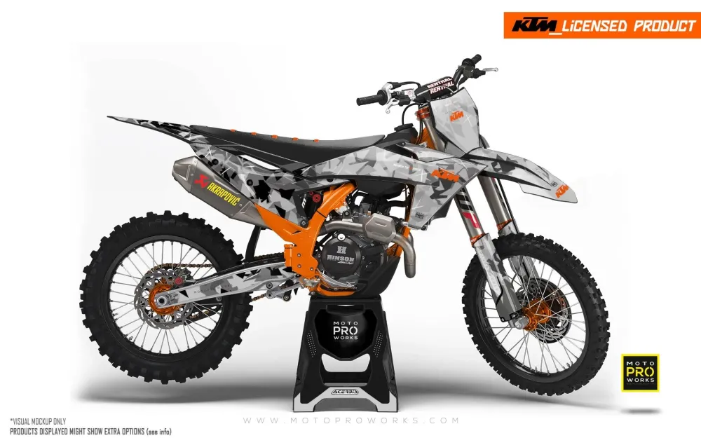 KTM SX / SX-F GRAPHICS - "Flake" (Zwart/Grijs)