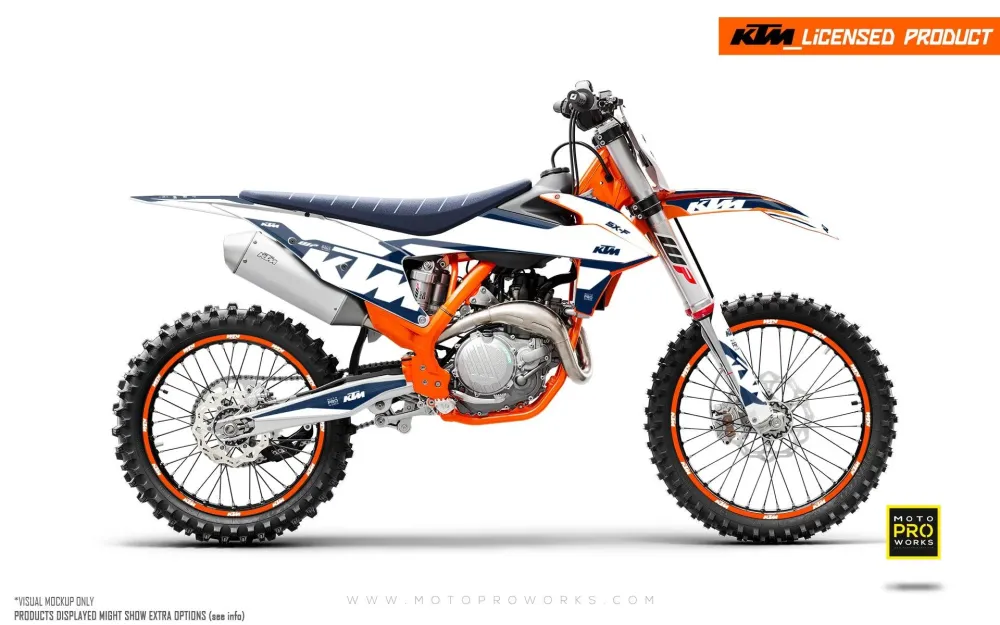 KTM SX / SX-F GRAPHICS - "Mounty" (Blauw/Wit)
