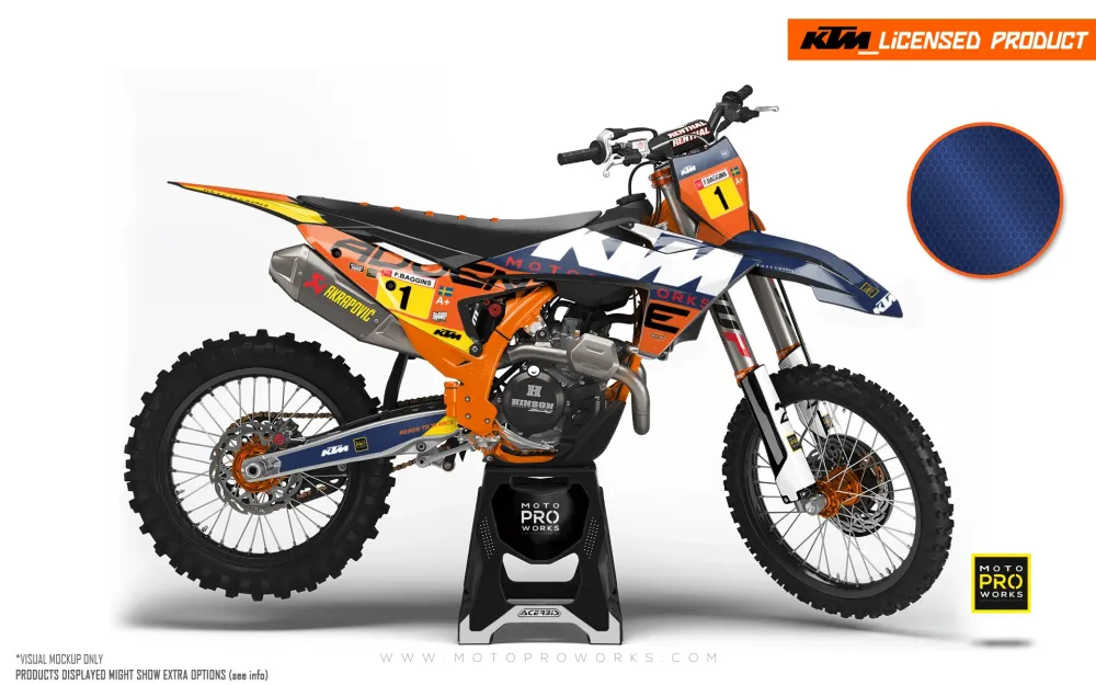 KTM XC / XC-F / XC-W GRAPHICS - "Waypointer" (Dawn/Honeycomb)