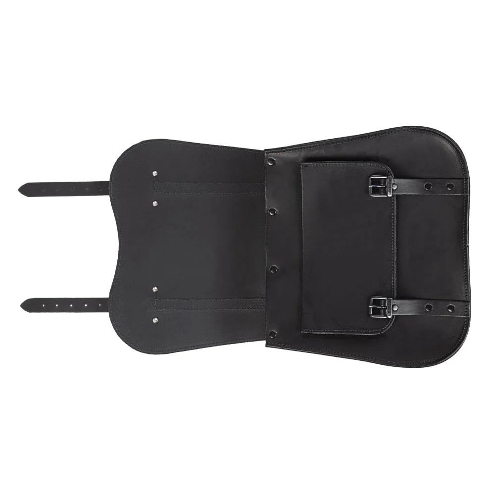Ledrie Overgooier 30L lederen motorpostbode tas set