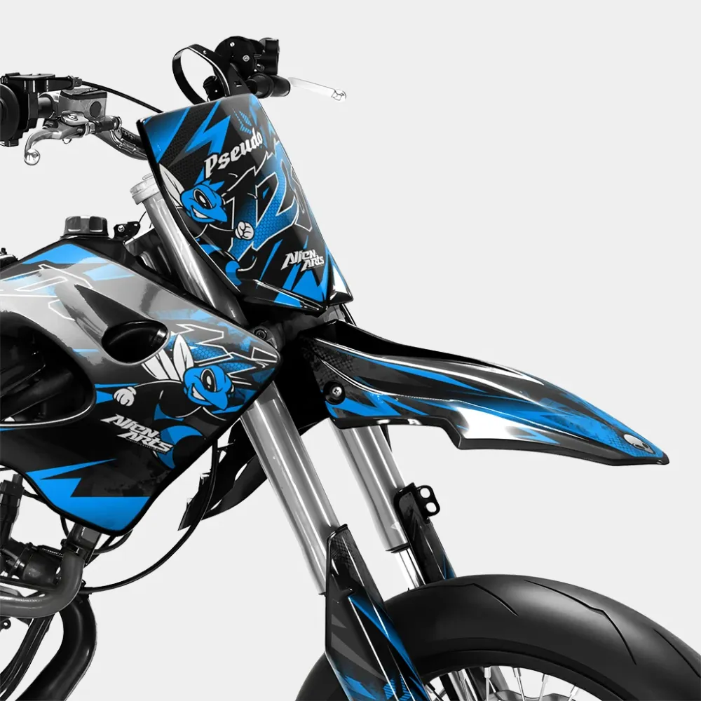 LISSE - Decoratieset DERBI 50cc - Blauw