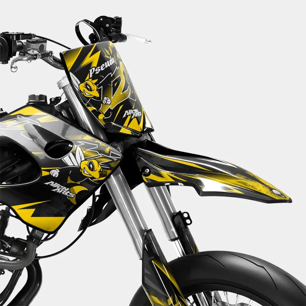 LISSE - Decoratieset DERBI 50cc - Donkergeel