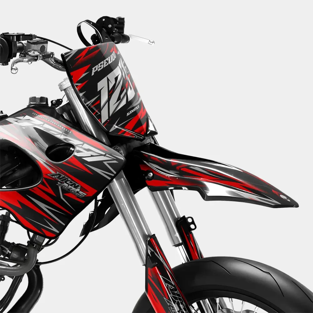 LUEUR - Decoratieset DERBI 50cc - Rood