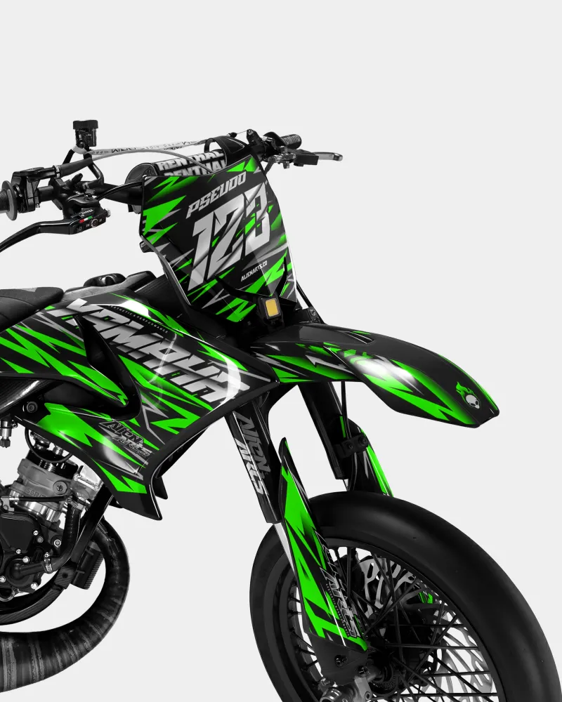 LUEUR - Decoratieset YAMAHA DT 50cc - Groen