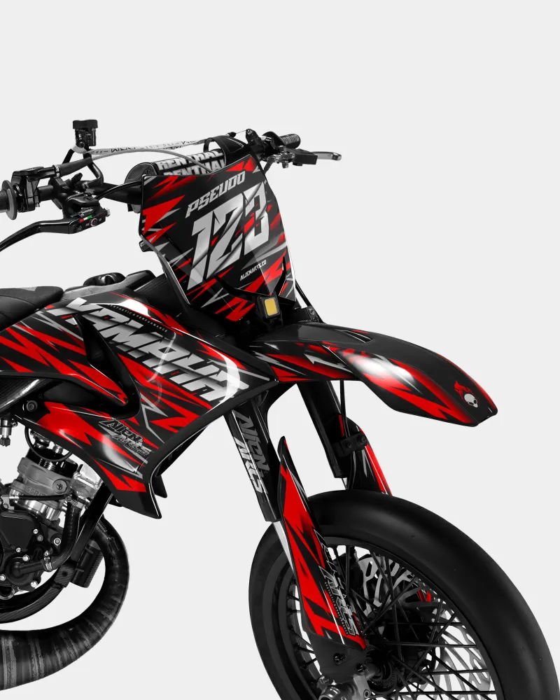 LUEUR - Decoratieset YAMAHA DT 50cc - Rood