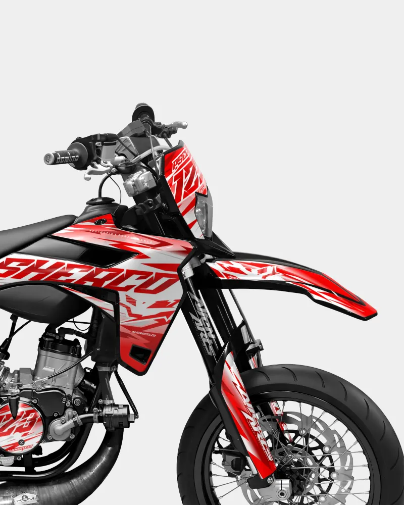 LUNIOR- Decoratieset SHERCO 50cc - Rood