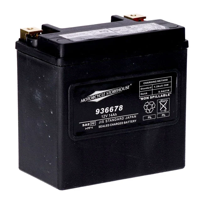 MCS 12V AGM accu 14Ah links+ 240CCA