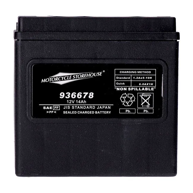 MCS 12V AGM accu 14Ah links+ 240CCA