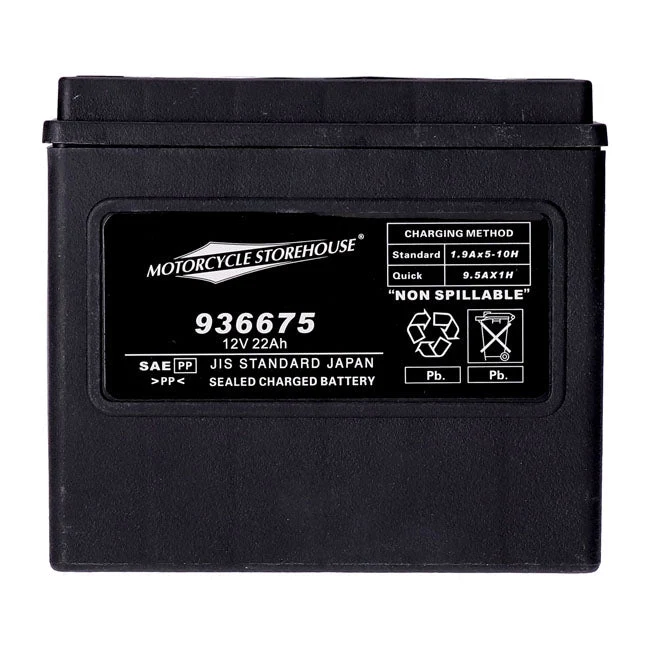 MCS 12V AGM accu 22Ah links+ 325CCA