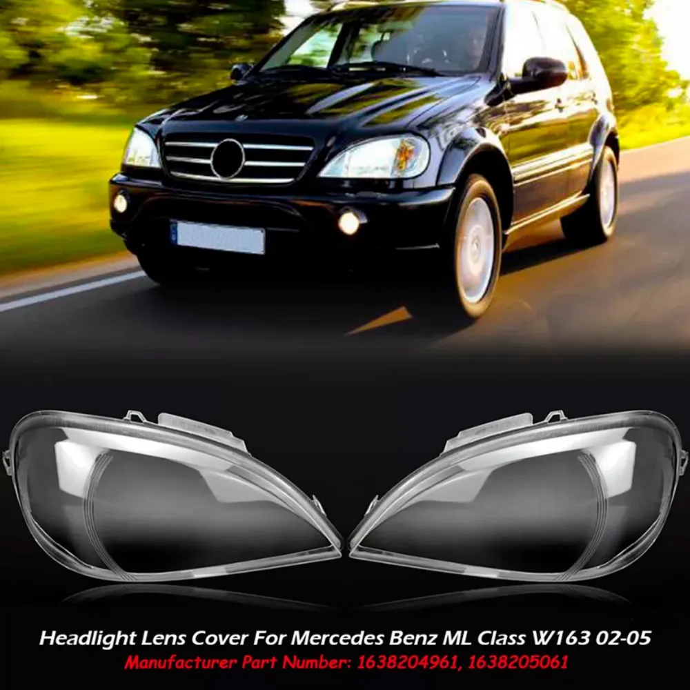 Mercedes Benz ML-Klasse 2002-2005 W163 2 stuks koplampglas helder