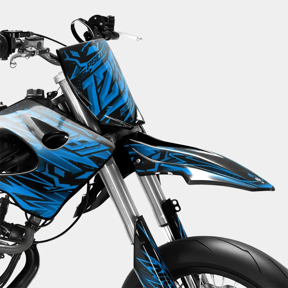 MIROIR - Decoratieset DERBI 50cc - Blauw