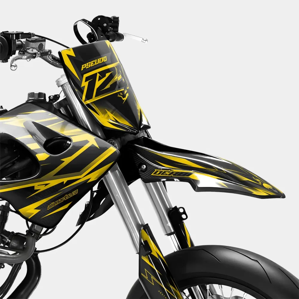 MISTRAL - Decoratieset DERBI 50cc - Donkergeel