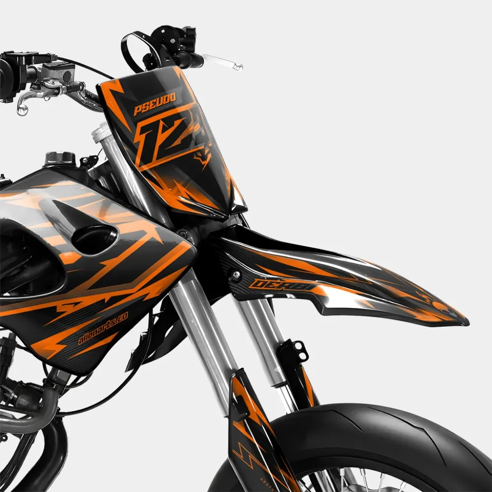 MISTRAL - Decoratieset DERBI 50cc - Oranje