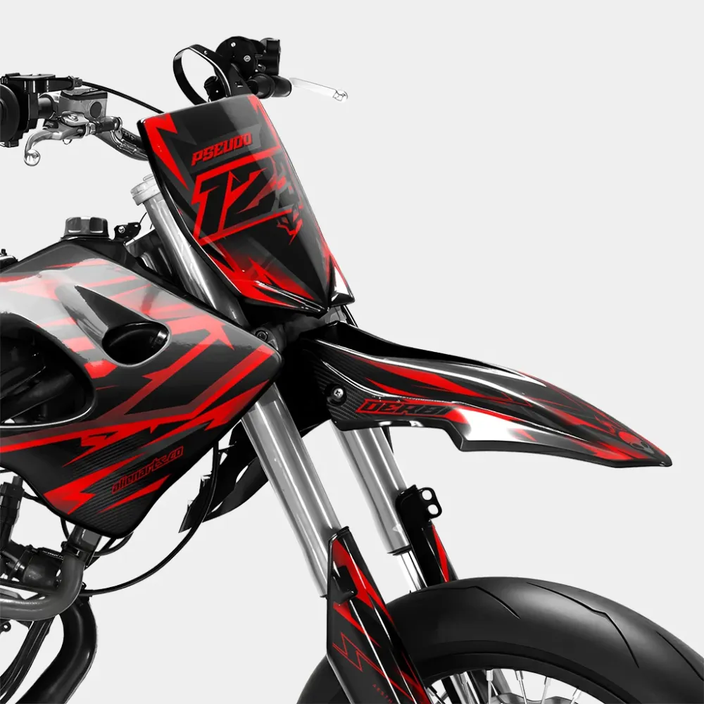 MISTRAL - Decoratieset DERBI 50cc - Rood