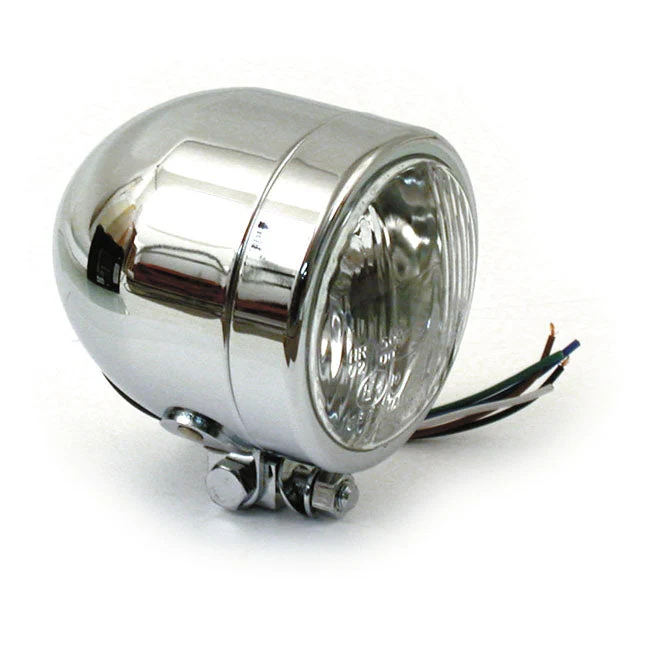 Motorfiets koplamp 4" H7 Chroom