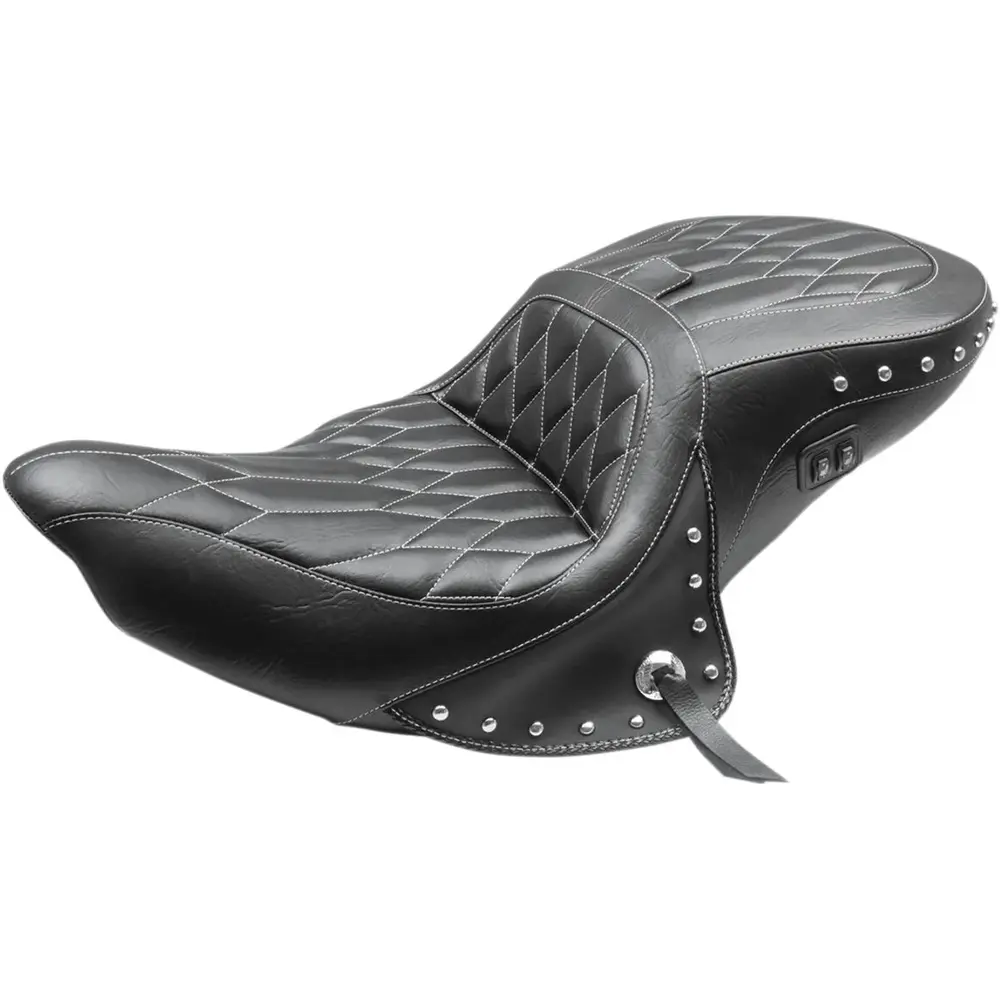 Mustang Standard Touring 2-Up met verwarming en rugleuning voor Indian