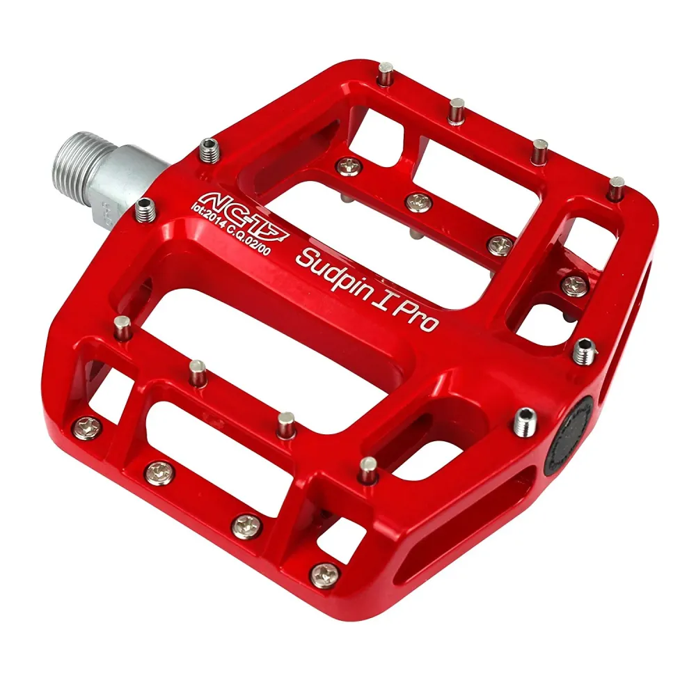 NC-17 platformpedaal Sudpin I Pro, aluminium, kogellager rood