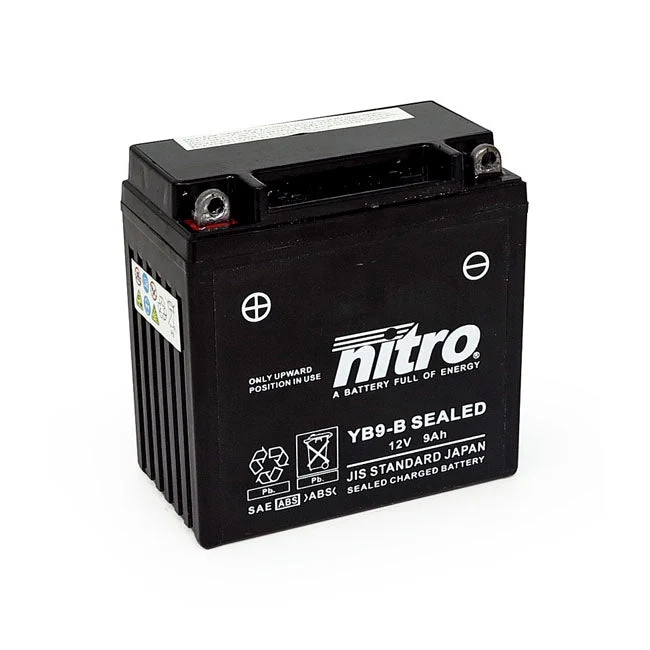 Nitro verzegelde YB9-B AGM motorfietsaccu 9Ah