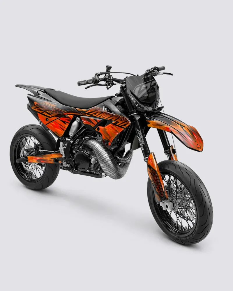 NITROGEN - Semi-personaliserbare Supermotard-decoratieset - Oranje