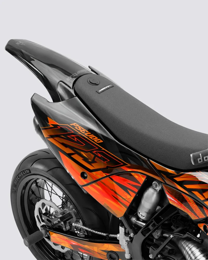 NITROGEN - Semi-personaliserbare Supermotard-decoratieset - Oranje