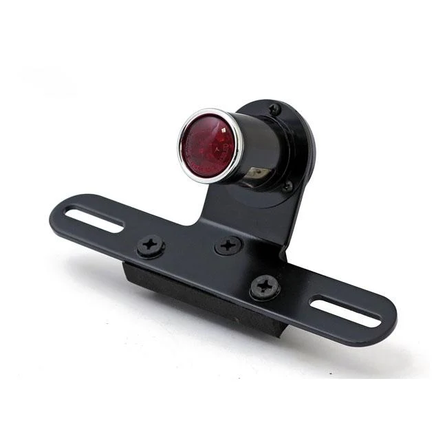 Old School Type 5 LED Achterlicht Kentekenplaathouder Zwart