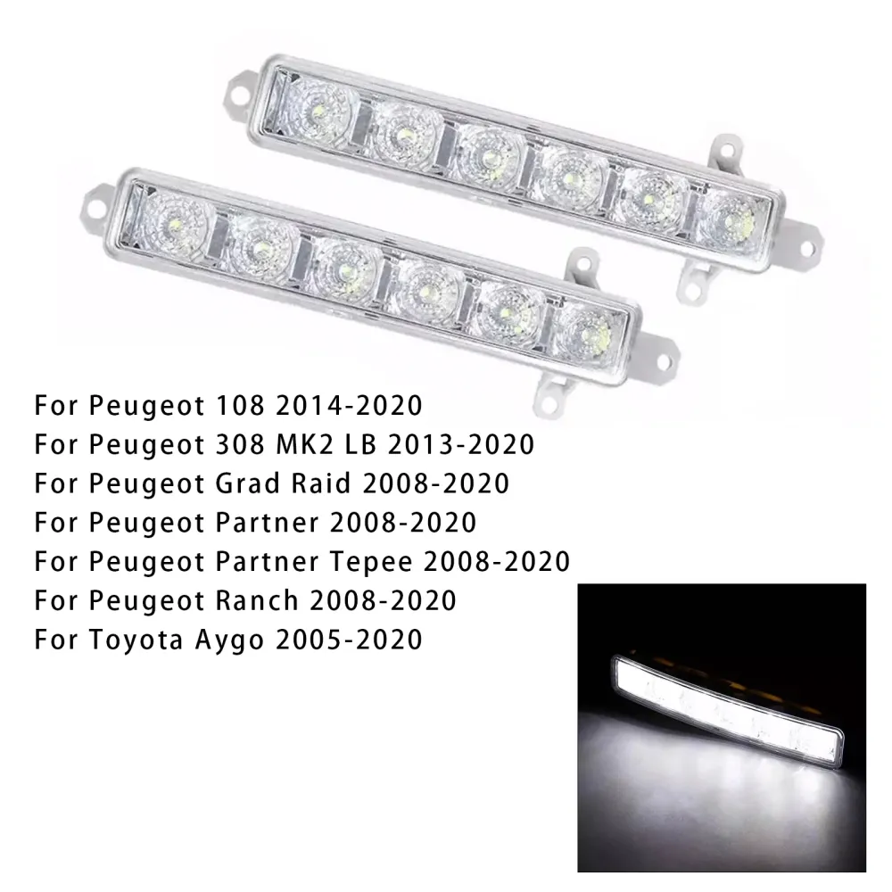 Paar LED-dagrijmistlampen voor Citroen C3 Berlingo Peugeot 9802795580