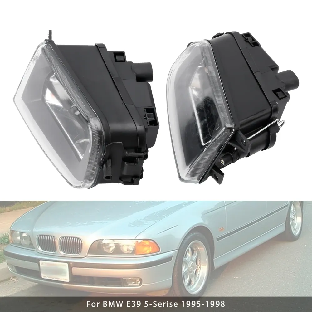 Paar Voorbumper Mistlamp Lamp Behuizing Shell Voor BMW E39 5-Serie 1995-1998