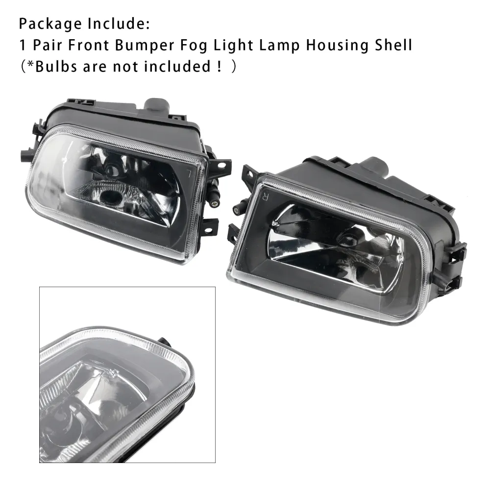 Paar Voorbumper Mistlamp Lamp Behuizing Shell Voor BMW E39 5-Serie 1995-1998