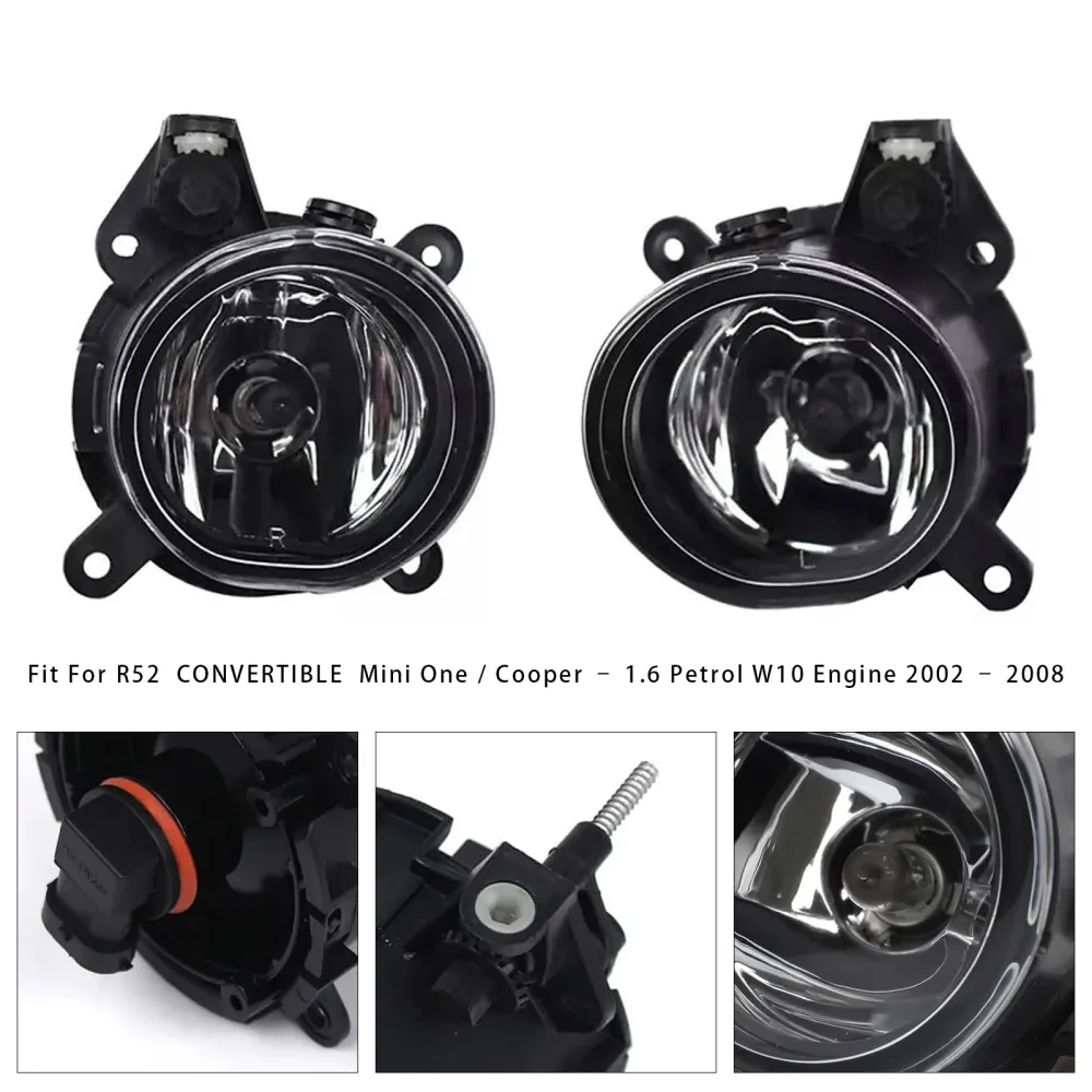 Paar Voorbumper Mistlampen Voor Mini Cooper One R50 R52 R53 63176925050