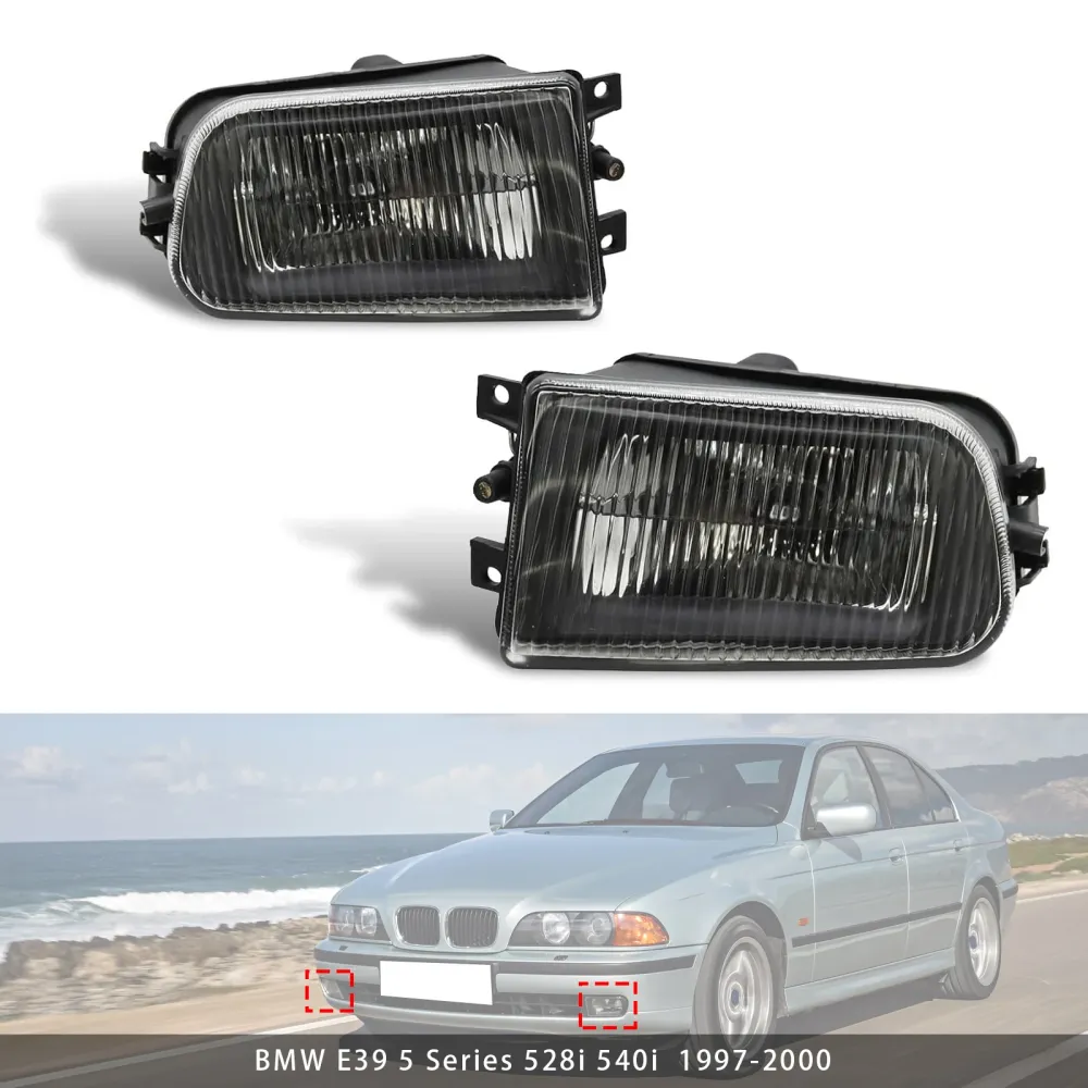 Paar voorbumper mistlamplampen zonder lampen voor BMW E39 5-serie 1995-1998