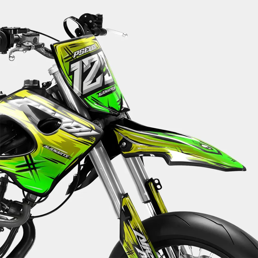 PAVO - Decoratieset DERBI 50cc - Geel Groen