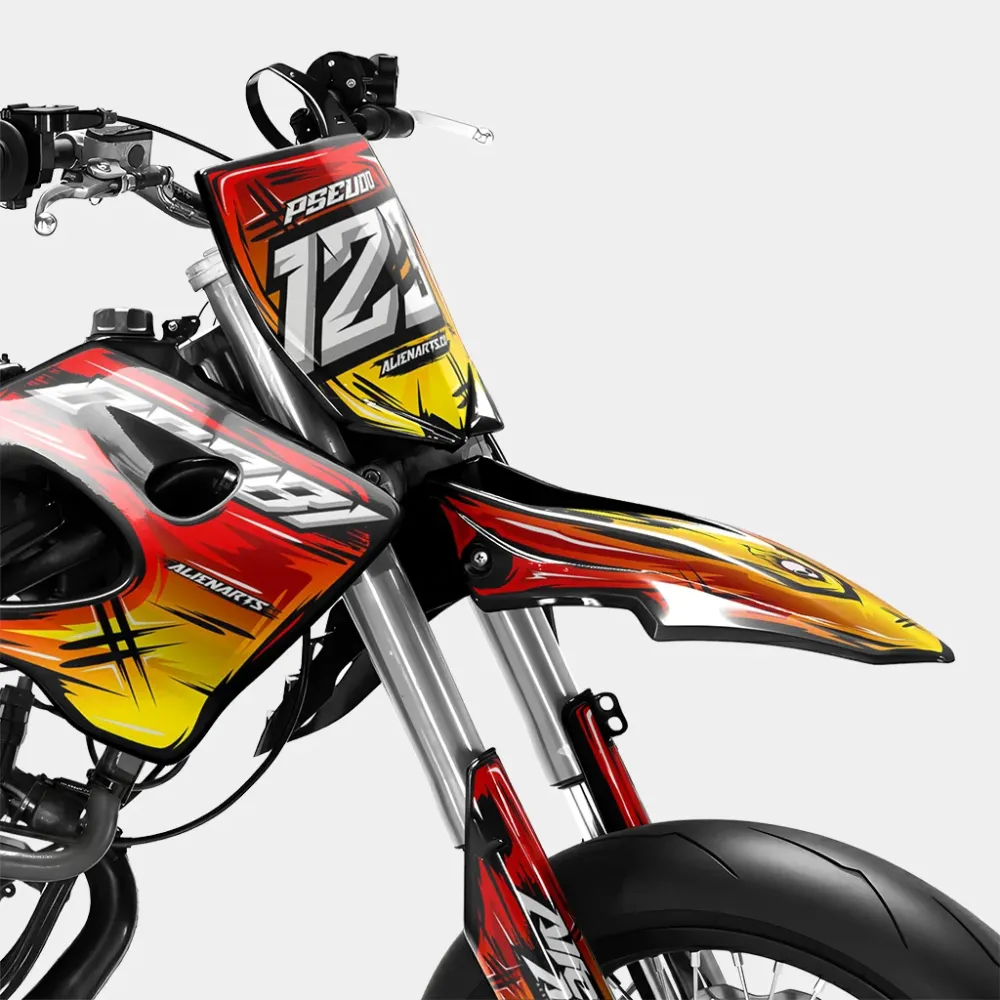 PAVO - Decoratieset DERBI 50cc - Rood Geel