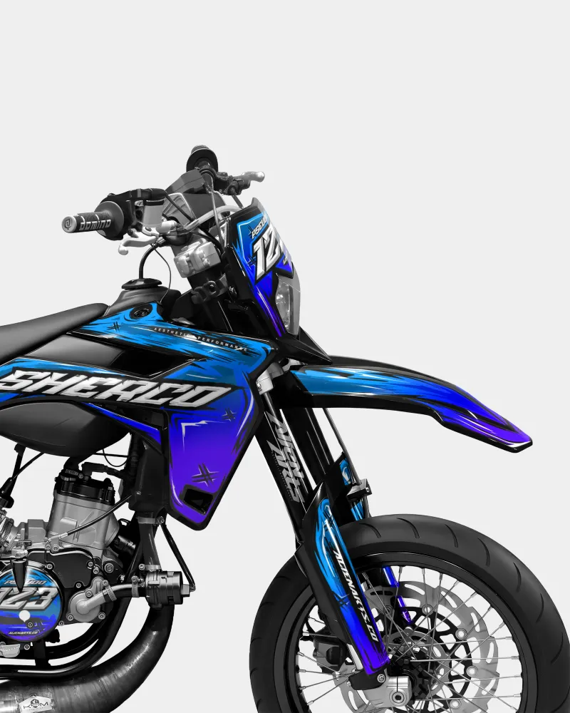 PAVO - Decoratieset SHERCO 50cc - Blauw