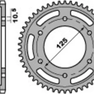 PBR Racing Aluminium ultralicht achtertandwiel - 525
