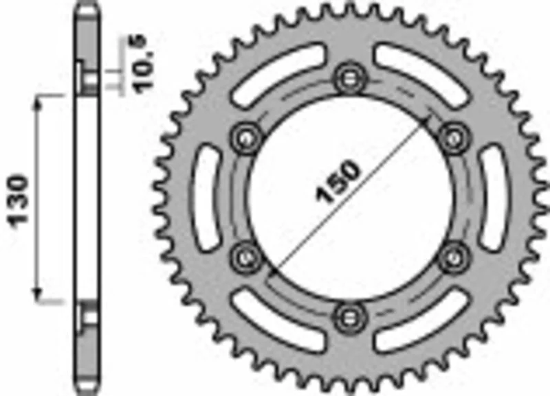PBR Staal C45 standaard achtertandwiel 236 - 520