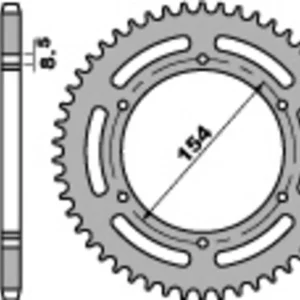 PBR Staal C45 standaard achtertandwiel 4546 - 520