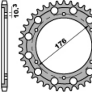PBR Staal C45 standaard achtertandwiel 4562 - 530