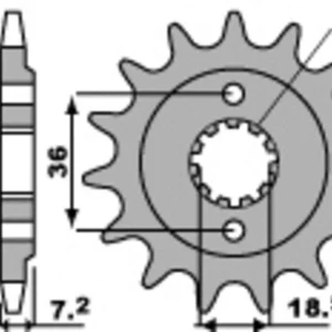 PBR Staal standaard voortandwiel 2067 - 520