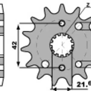 PBR Staal standaard voortandwiel 2080 - 530