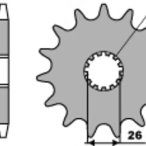 PBR Staal standaard voortandwiel 2090 - 530