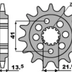 PBR Staal standaard voortandwiel 2099 - 520