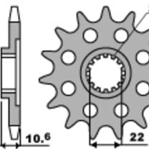 PBR Staal standaard voortandwiel 2125 - 525