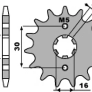 PBR Staal standaard voortandwiel 2177 - 428