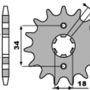 PBR Staal standaard voortandwiel 259 - 428