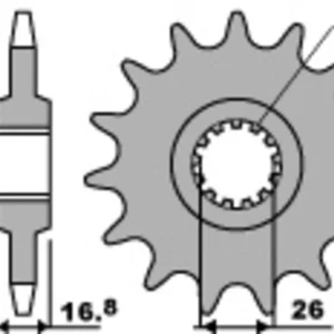 PBR Staal standaard voortandwiel 347 - 530