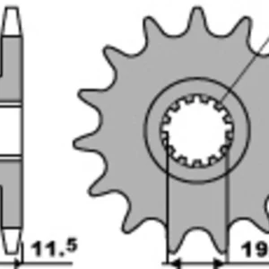 PBR Staal standaard voortandwiel 4101 - 428