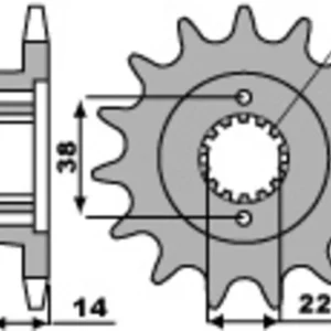 PBR Staal standaard voortandwiel 497 - 530